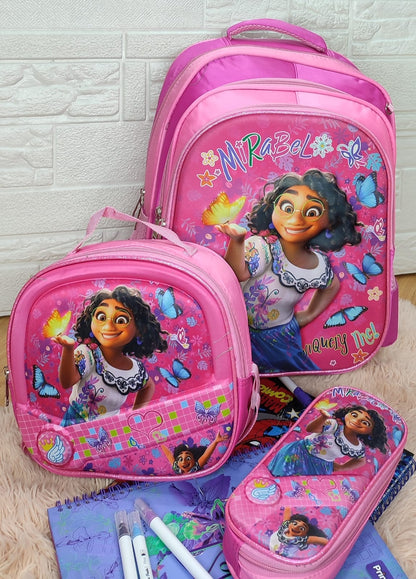 Kit escolar niña bolso morral cartuchera